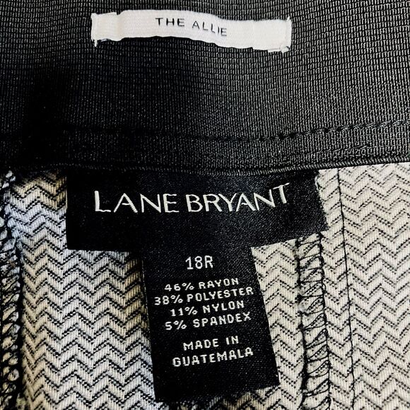 Lane Bryant The Allie Pants Stretch Herringbone Boot Cut 18 Gray - Picture 2 of 15